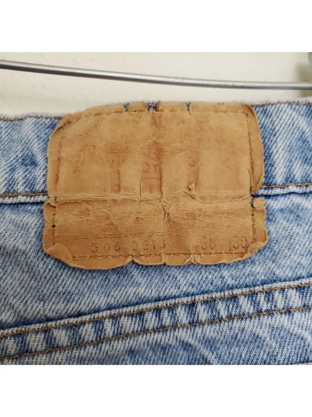 Levi's vintage 1980's 506 straight leg jeans light wash